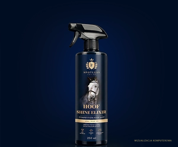 HOOF_SHINE-1 HOOF SHINE ELIXIR - spray pielęgnacyjny do kopyt, 250 ml